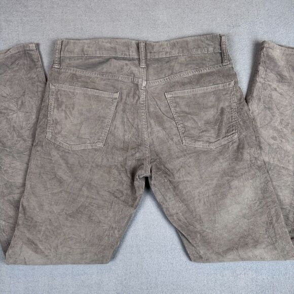J Crew Pants Mens 29x32 Brown Corduroy 770 Straight Leg City Preppy Retro - Picture 1 of 11